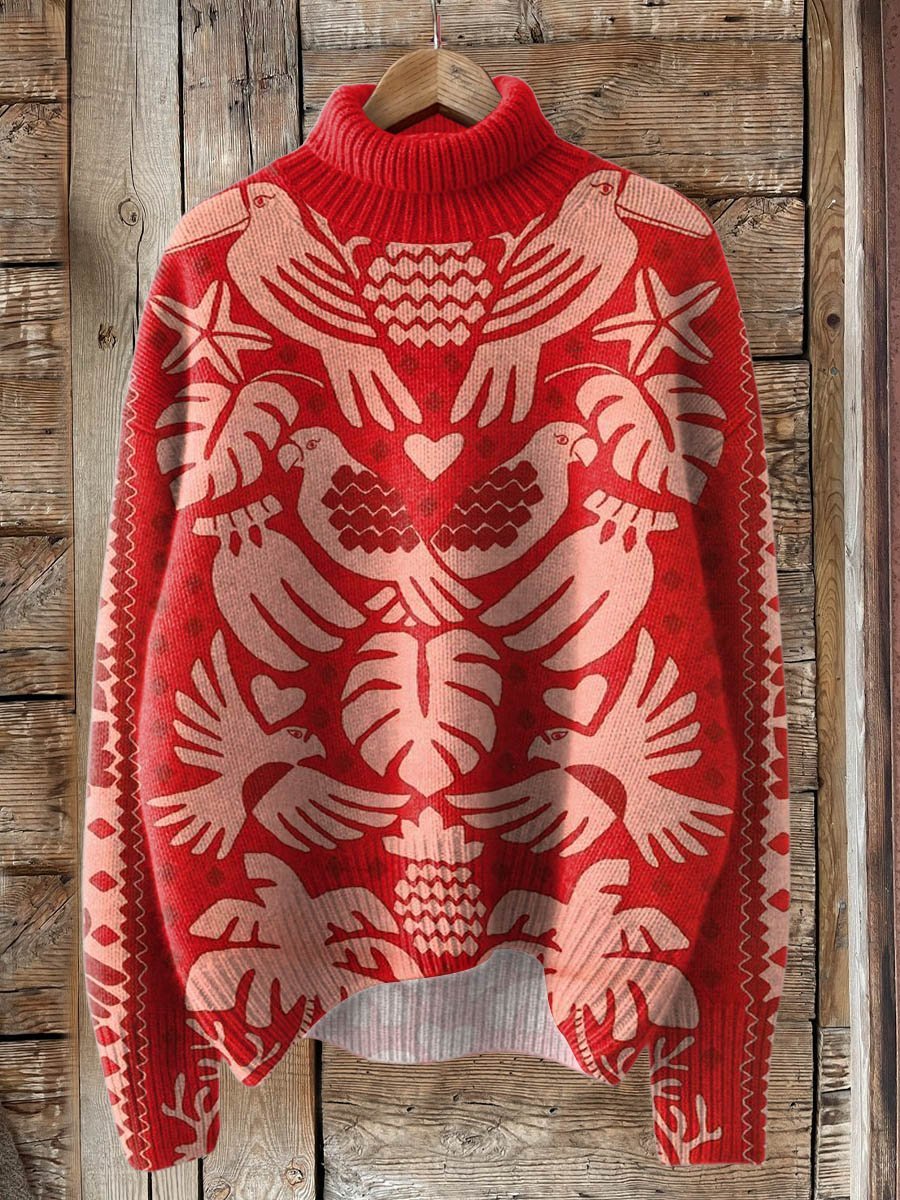 Women's Simple Printed Casual Coat Cardigan Sweater - Image 4