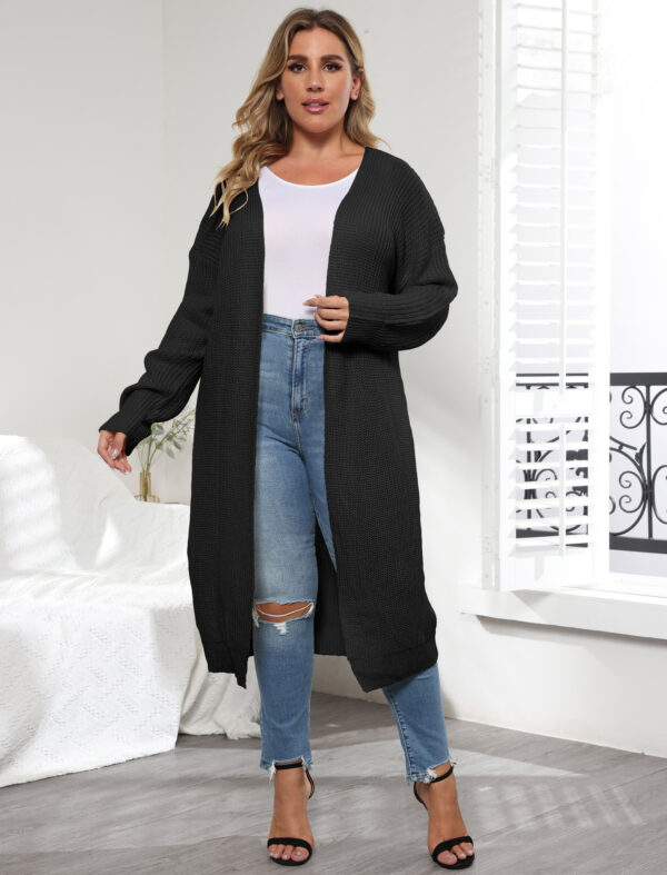 Women's Coat Simple Fashion European And American Style Plus Size Women's Sweater Cardigan - Image 6