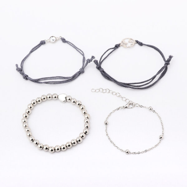 Map Opal Beads Peach Heart Chain Bracelet Four-piece Set - Image 2