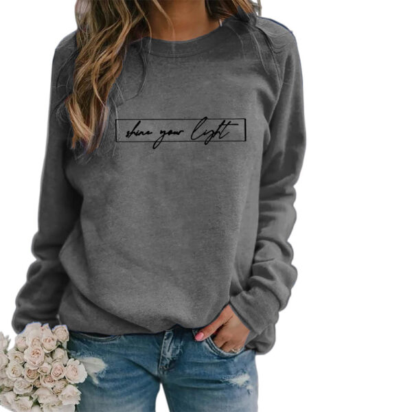 Women's Printed Casual Loose Sweatshirt Shirt - Image 5