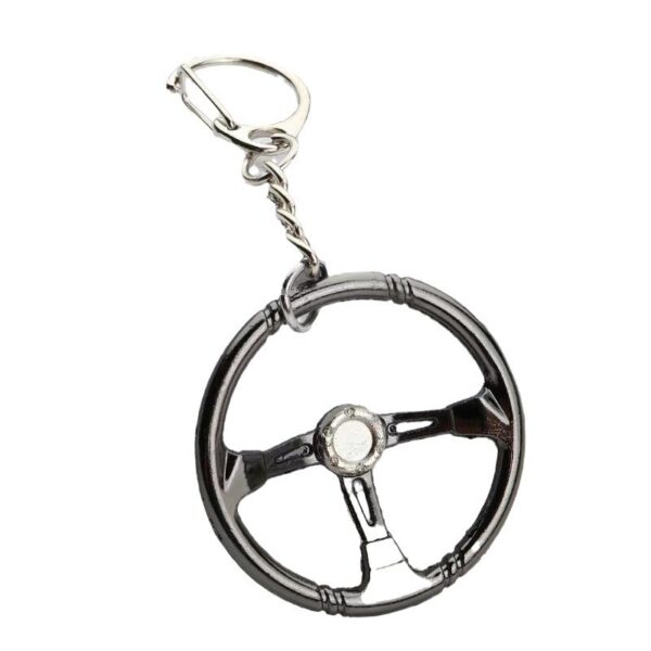 Racing Steering Wheel Cool Modification Car Key Ring - Image 6