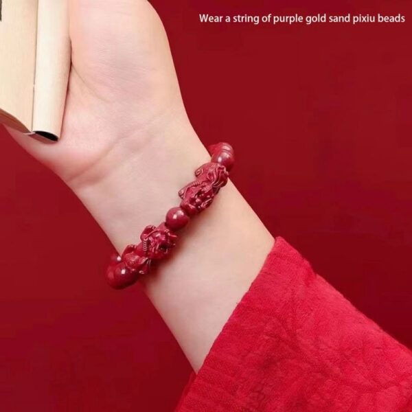 Cinnabar Double Pixiu Bracelet - Image 10