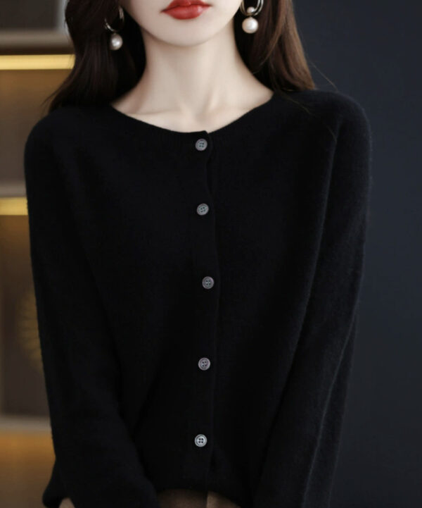Cardigan Plus Size Coat Loose Round Neck Sweater - Image 7