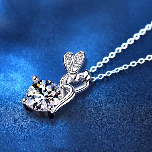 Moissanite 925 Sterling Silver FARCENT Necklace For Women - Image 3