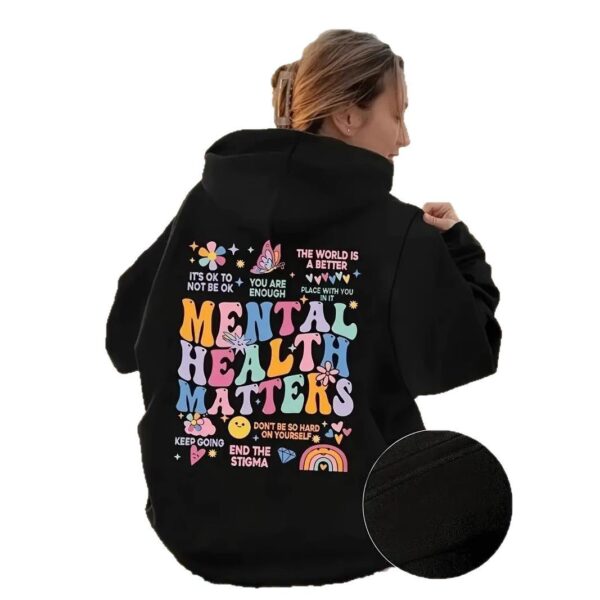Plain English Letter Slogan Printed Sweater - Image 3