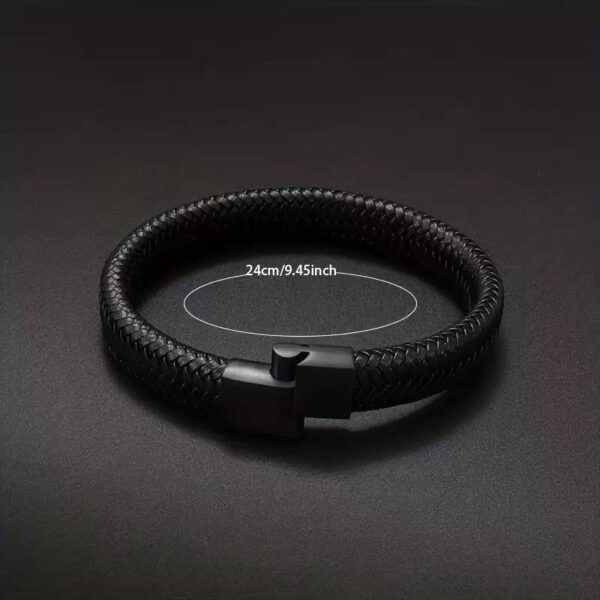 Men's Leather Magnetic Buckle Bracelet - Image 6