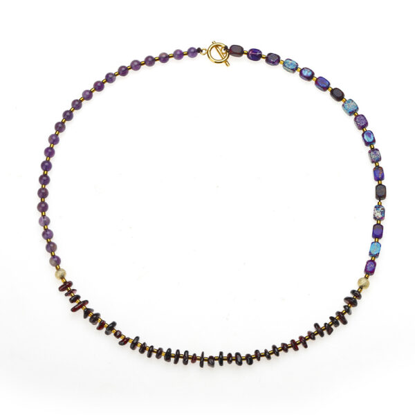 Amethyst Round Beads Stone Bracelet - Image 4