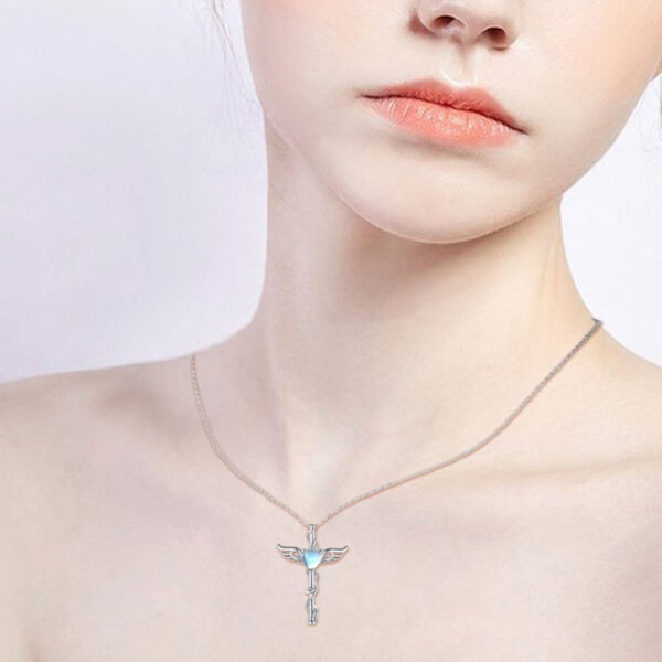 Heart Wings Design Ornament Sweet Cool Moonstone - Image 4