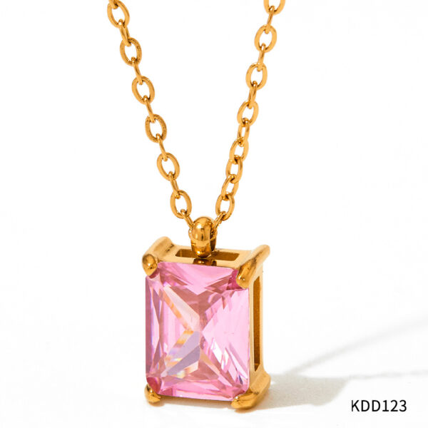 Necklace Stainless Steel Girl Zircon Female - Image 10