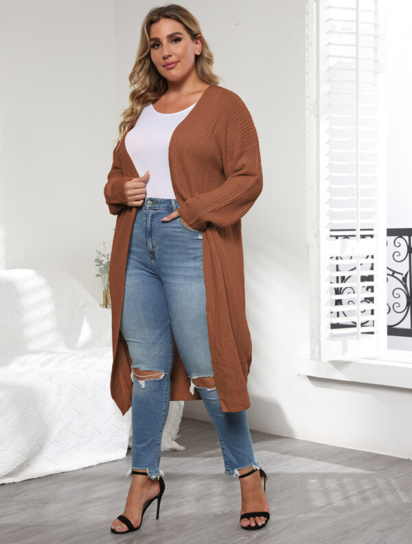 Women's Coat Simple Fashion European And American Style Plus Size Women's Sweater Cardigan - Image 2