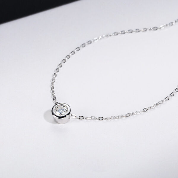 Karat Moissanite Necklace S925 Sterling Silver Pendant - Image 7