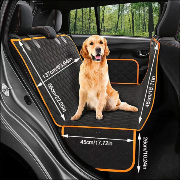 Waterproof Pet Car Seat Cover Dog Safety Protector Mat Front Back Seat Hammock H - Image 2