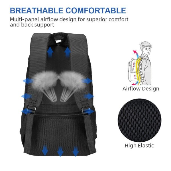 17.3  Men Women Laptop Backpack 40L Large Waterproof Rucksack Travel School Bag - Image 3