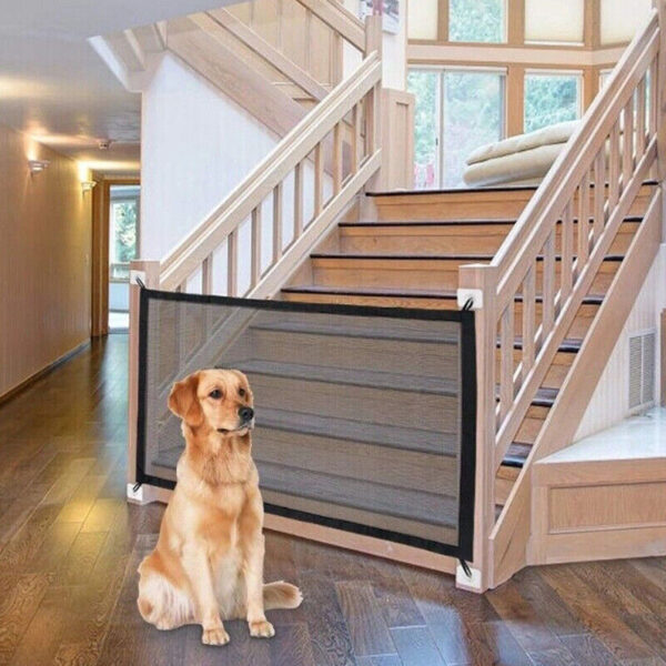 Pet Isolation Mesh No Drilling Safety Fences Net Portable Dog Cat Stair Door - Image 5