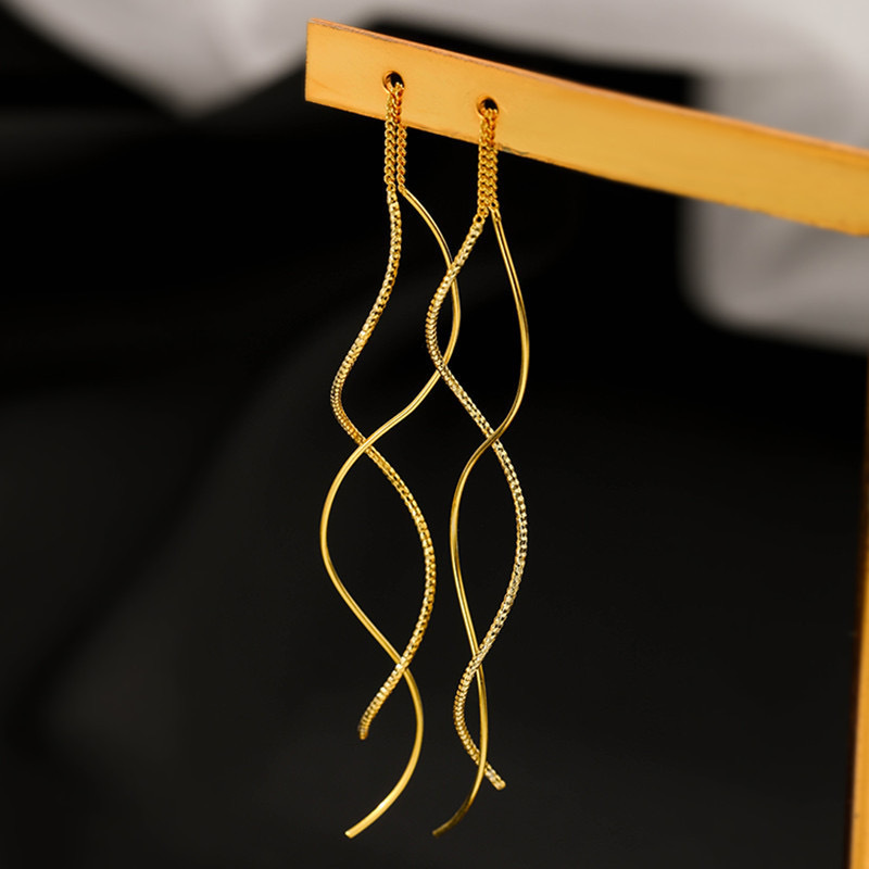 Wave Earrings Women's Fashion Minority Design Simple - Image 4