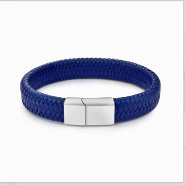 Men's Leather Magnetic Buckle Bracelet - Image 2
