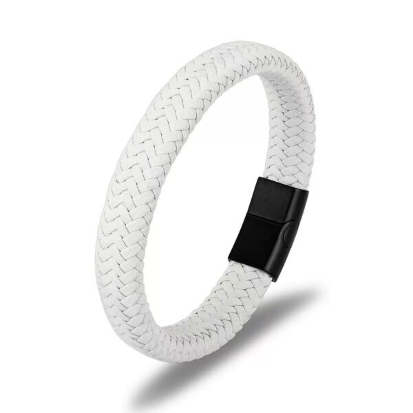 Men's Leather Magnetic Buckle Bracelet - Image 4