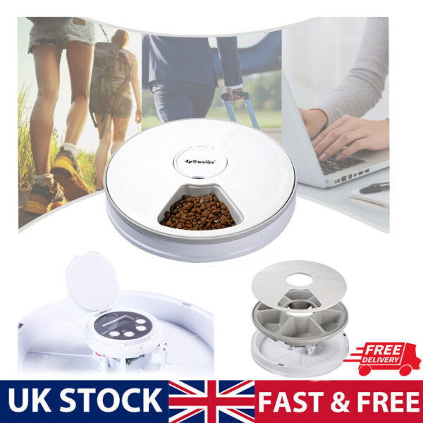 Automatic 6 Day Meal Timed Pet Dog Cat Feeder Food Bowl Auto Holiday Dispenser - Image 8