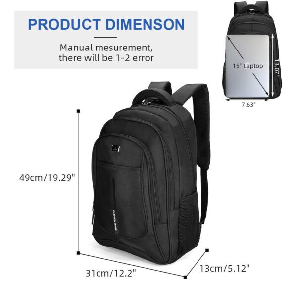 17.3  Men Women Laptop Backpack 40L Large Waterproof Rucksack Travel School Bag - Image 7