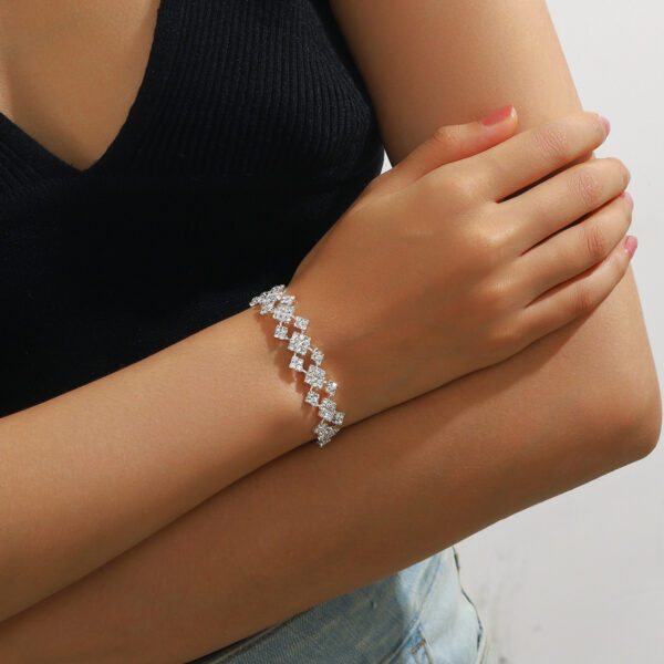Tian Zi Rhinestone Bracelet Ring Formal Dress Accessories Women - Image 3