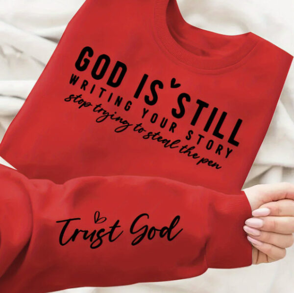 Vibrant Letter Print Crew Neck Sweatshirt Soft - Image 4