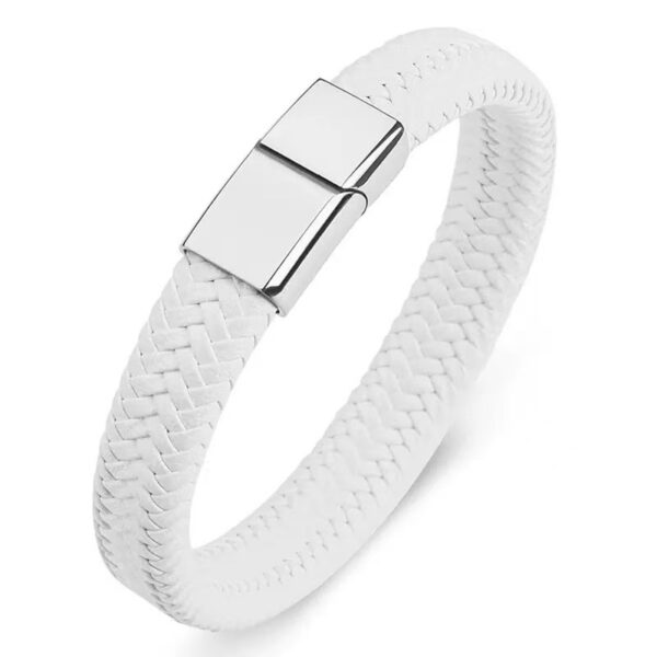 Men's Leather Magnetic Buckle Bracelet - Image 3