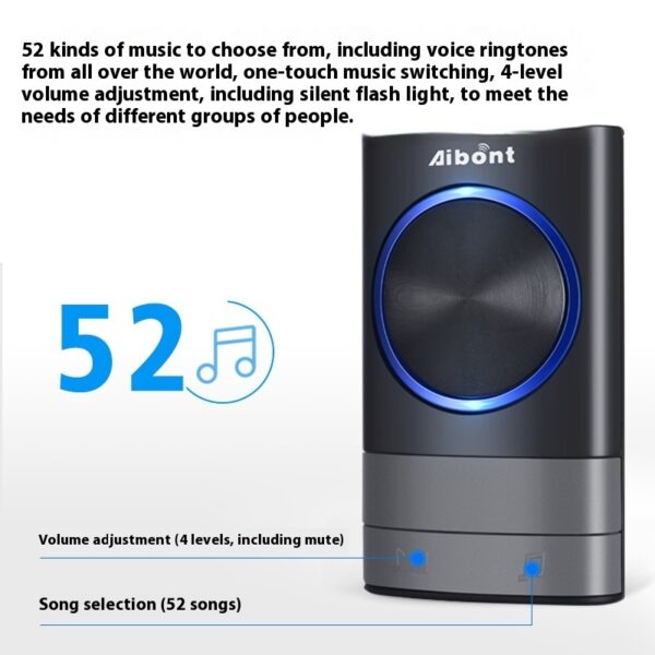 Wireless Doorbell AC Wireless Digital Music Door-bell - Image 2