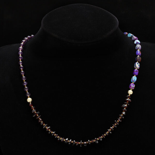 Amethyst Round Beads Stone Bracelet - Image 2