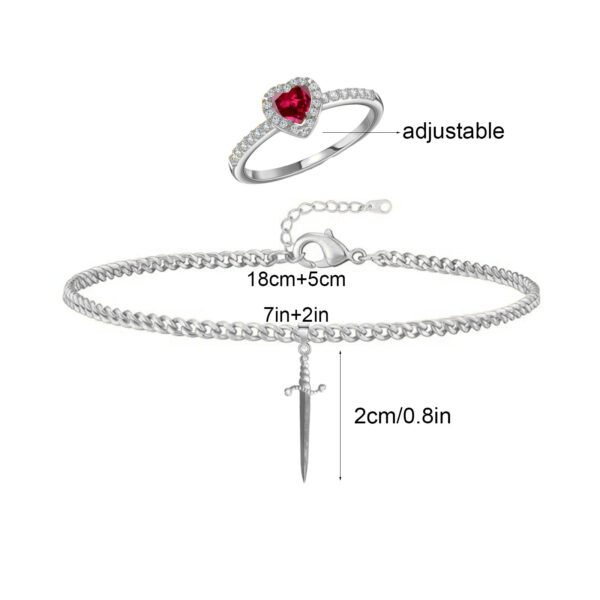 Stainless Steel Dagger Bracelet Couple Suit - Image 5