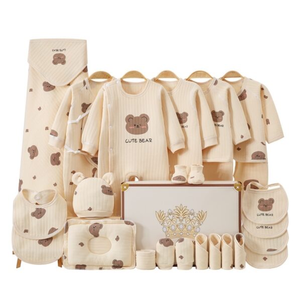 New Born Baby Baby Pure Cotton Clothes Gift Set Full Moon Meeting Gift - Image 7