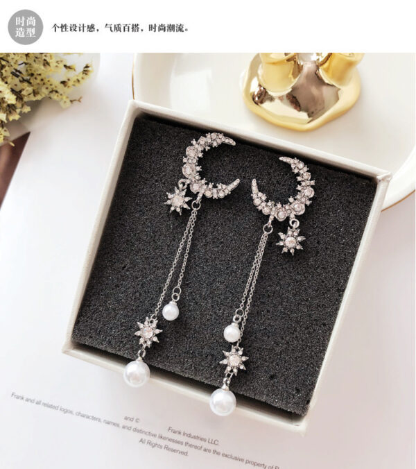 All-matching Long XINGX Tassel Full-jeweled Stud Earrings - Image 5