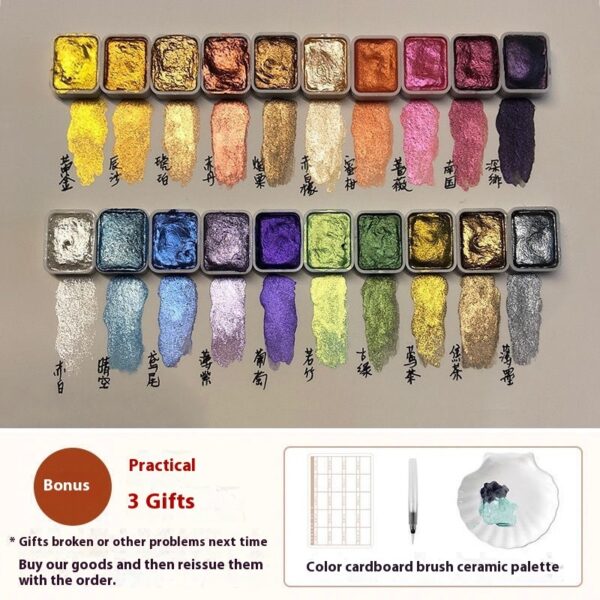 Traditional Chinese Painting Mineral Pearlescent Watercolor - Image 4