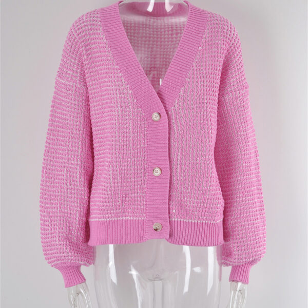 Knitwear Plus Size Button Sweater Short - Image 2