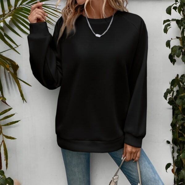 Women's Loose Sports Round Neck Sweatshirt - Image 2