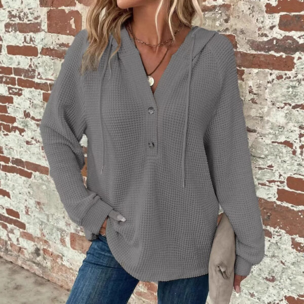 V-neck Long Sleeve Pullover Leisure Sports Sweater - Image 7