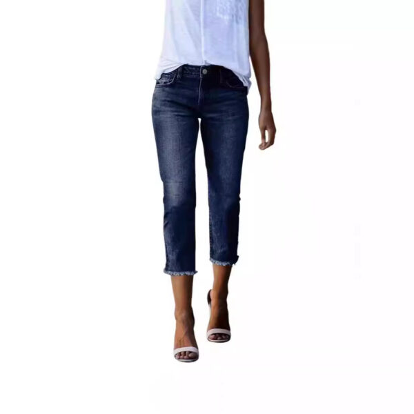 Fashionable Retro Slim-fit Stretch Jeans For Women - Image 5