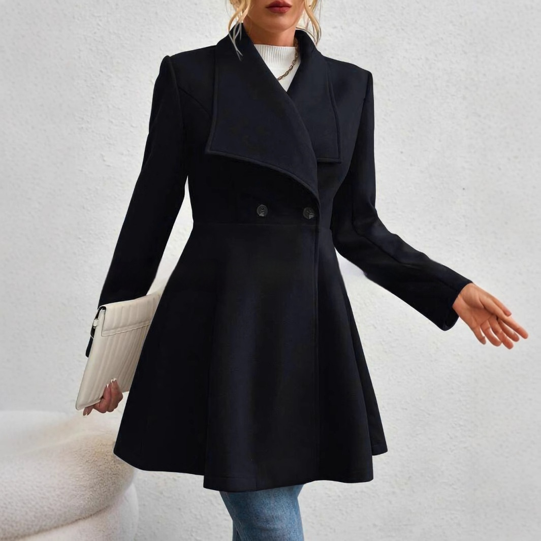 Women's Coat Slim Fit Long Fashion Lapel - Image 5