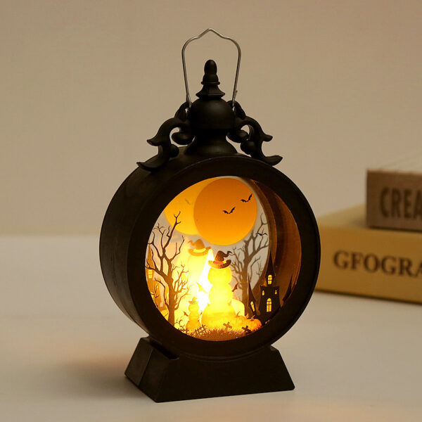 Halloween Retro Candle Portable Storm Lantern - Image 9