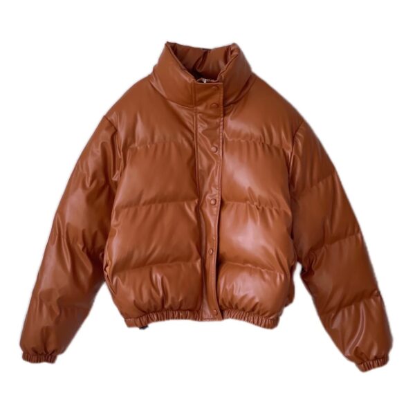 Faux leather cotton jacket - Image 5