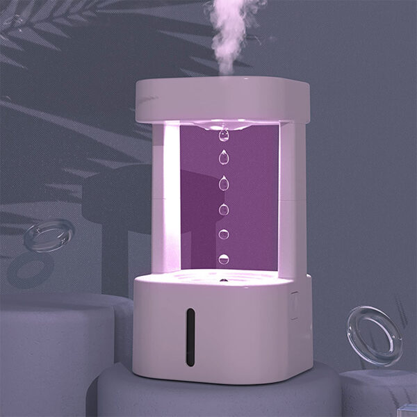 Creative Anti-gravity Water Drop Humidifier Air Conditioning Mist Spray Household Quiet Bedroom Office With 580ML Water Tank - Image 7