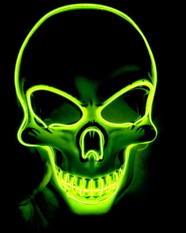 Halloween Skeleton Mask LED Glow Scary Mask - Image 10