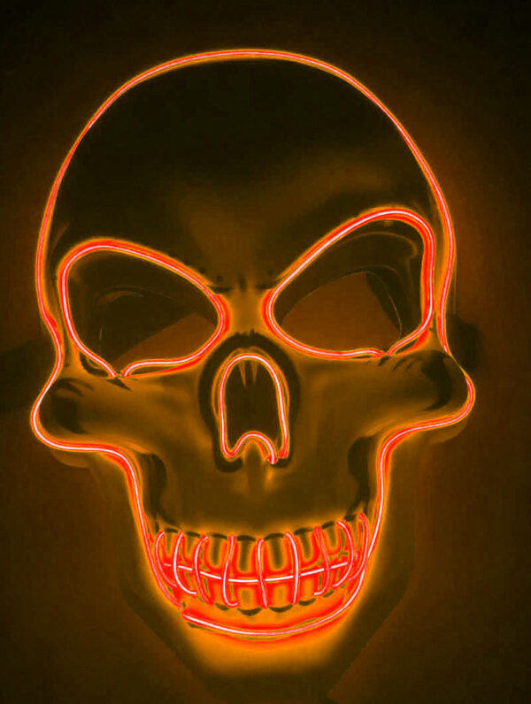 Halloween Skeleton Mask LED Glow Scary Mask - Image 9
