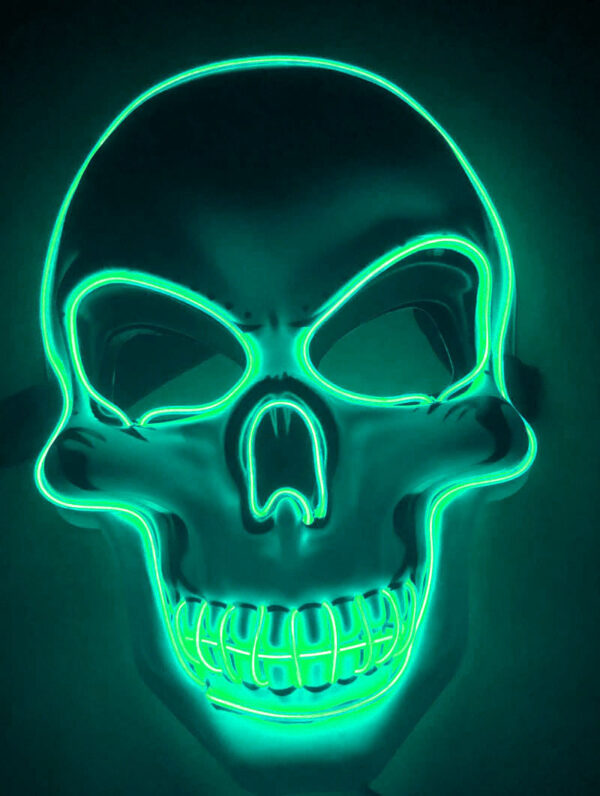 Halloween Skeleton Mask LED Glow Scary Mask - Image 5
