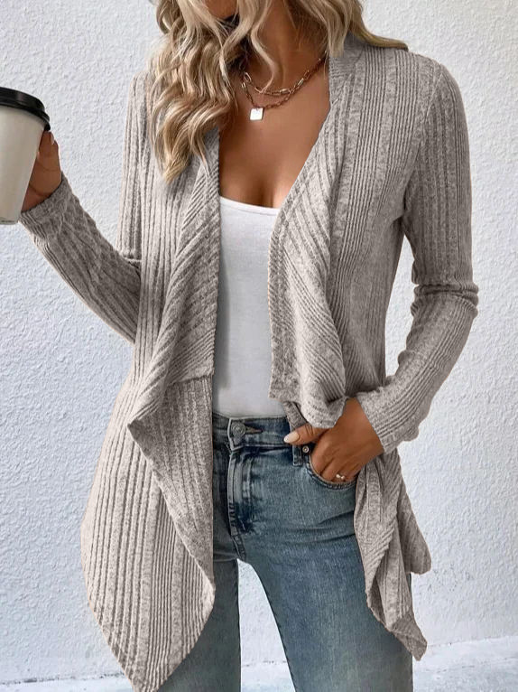 Cardigan Long Sleeve Sweater Casual Women's Clothing - Image 4