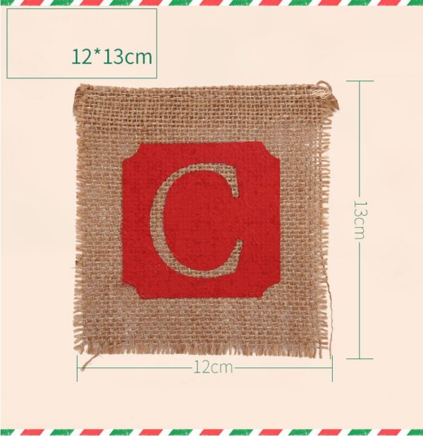 Merry Christmas Sackcloth Flag Christmas Banner Christmas Banner Decoration - Image 6