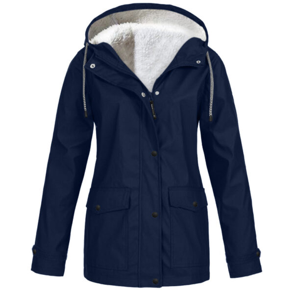 Fleece Jacket Outdoor Mountaineering Hooded Coat Winter Outwear - Image 8