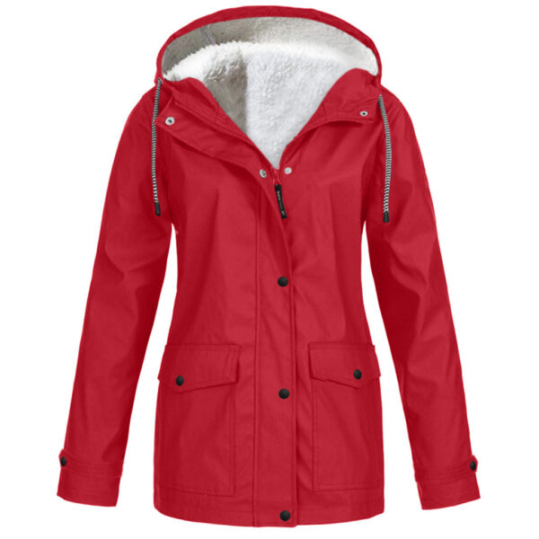 Fleece Jacket Outdoor Mountaineering Hooded Coat Winter Outwear - Image 2