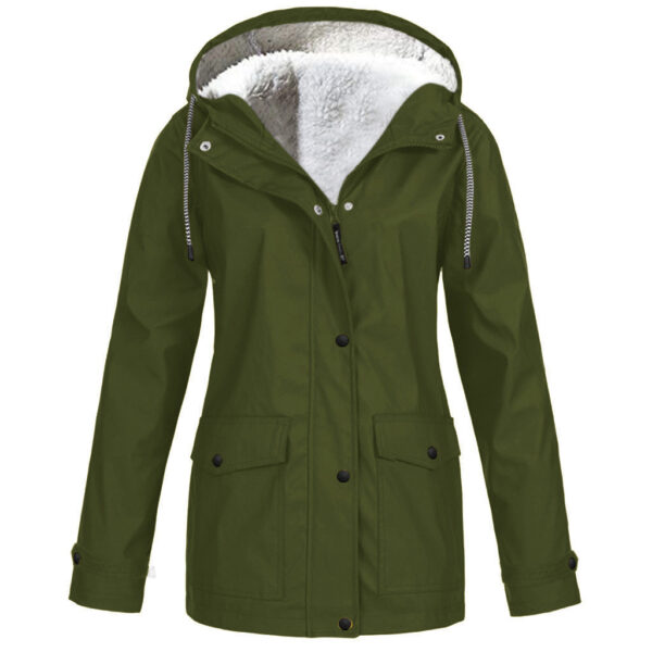 Fleece Jacket Outdoor Mountaineering Hooded Coat Winter Outwear - Image 9