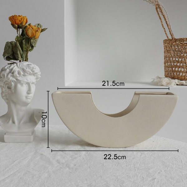 Simplicity Ceramic Vase Dry Flower Arrangement Home Decoration Ornament Living Room Display Art Vases - Image 9