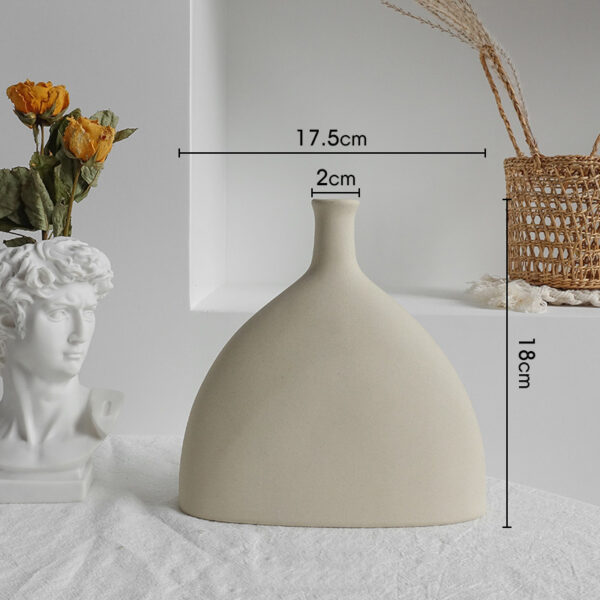 Simplicity Ceramic Vase Dry Flower Arrangement Home Decoration Ornament Living Room Display Art Vases - Image 4